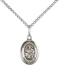 [9050SS/18SS] Sterling Silver Saint James the Greater Pendant on a 18 inch Sterling Silver Light Curb chain