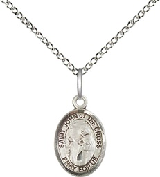[9231SS/18SS] Sterling Silver Saint John of the Cross Pendant on a 18 inch Sterling Silver Light Curb chain
