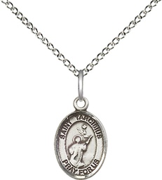 [9261SS/18SS] Sterling Silver Saint Tarcisius Pendant on a 18 inch Sterling Silver Light Curb chain