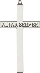 [5952SS] Sterling Silver Alter Server Cross Medal