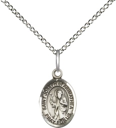 [9300SS/18SS] Sterling Silver Saint Joseph of Arimathea Pendant on a 18 inch Sterling Silver Light Curb chain