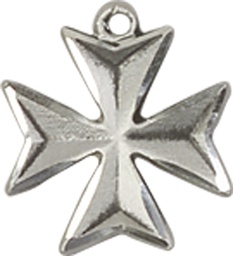 [5992SS-CV] Sterling Silver Maltese Cross Medal