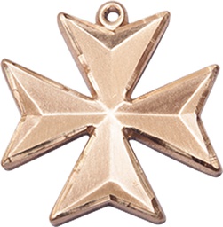 [5993GF-CV] 14kt Gold Filled Maltese Cross Medal