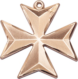 [5994GF-CV] 14kt Gold Filled Maltese Cross Medal