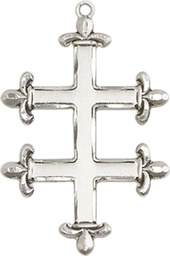 [5996SS] Sterling Silver Cross of Lorraine Medal