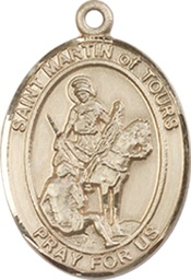 [8200GF] 14kt Gold Filled Saint Martin of Tours Medal