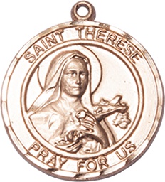 [8210RDGF] 14kt Gold Filled Saint Therese of Lisieux Medal