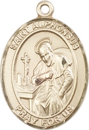 [8221GF] 14kt Gold Filled Saint Alphonsus Medal