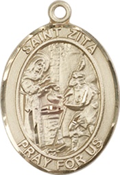 [8244GF] 14kt Gold Filled Saint Zita Medal