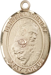 [8249GF] 14kt Gold Filled Blessed Trinity Medal
