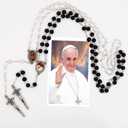 [967/CR/FRA/C1] Crystal Rosary Pope Francis