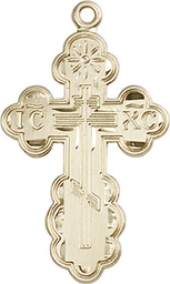 [0257KT] 14kt Gold Saint Olga Cross Medal