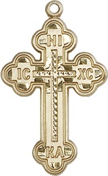 [0273KT] 14kt Gold Russian Cross Medal