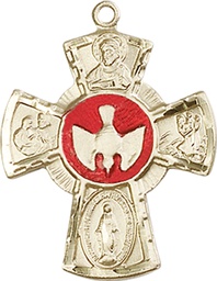 [2045EKT] 14kt Gold 5-Way Medal