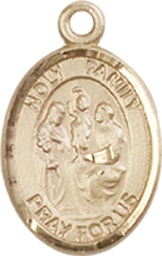 [9218KT] 14kt Gold Holy Family Medal