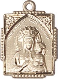 [0804CZKT] 14kt Gold Our Lady of Czestochowa Medal