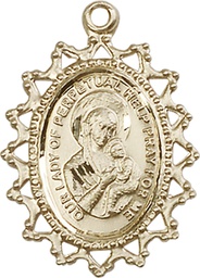 [1619HKT] 14kt Gold Our Lady of Perpetual Help Medal