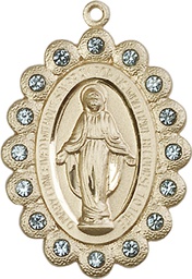 [2010AKT] 14kt Gold Miraculous Medal