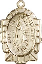 [2080KT] 14kt Gold Our Lady of Guadalupe Medal
