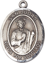 [7060SPSS] Sterling Silver San Judas Medal