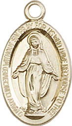 [4122MKT] 14kt Gold Miraculous Medal