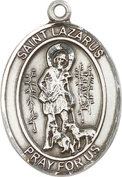 [7066SS] Sterling Silver Saint Lazarus Medal