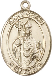 [7067GF] 14kt Gold Filled Saint Kilian Medal