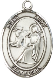 [7068SS] Sterling Silver Saint Luke the Apostle Medal