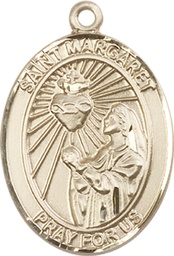 [7072GF] 14kt Gold Filled Saint Margaret Mary Alacoque Medal