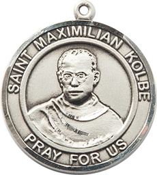 [7073RDSS] Sterling Silver Saint Maximilian Kolbe Medal