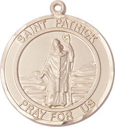 [7084RDGF] 14kt Gold Filled Saint Patrick Medal