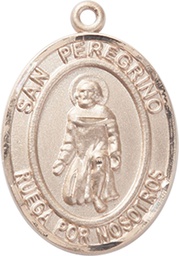 [7088SPGF] 14kt Gold Filled San Peregrino Medal
