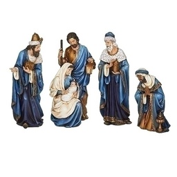 [RO-633336] Nativity 4 Piece  Blue - Christmas