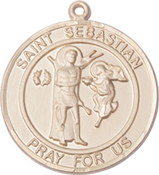 [7100RDGF] 14kt Gold Filled Saint Sebastian Medal