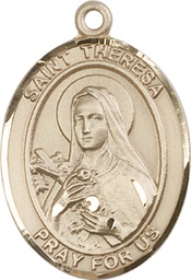 [7106GF] 14kt Gold Filled Saint Theresa Medal