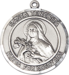 [7106RDSPSS] Sterling Silver Santa Teresita Medal