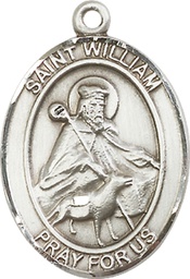 [7114SS] Sterling Silver Saint William of Rochester Medal