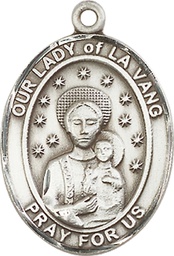 [7115SS] Sterling Silver Our Lady of la Vang Medal