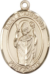 [7124GF] 14kt Gold Filled Saint Stanislaus Medal