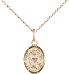 [9267GF/18GF] 14kt Gold Filled Saint Julia Billiart Pendant on a 18 inch Gold Filled Light Curb chain