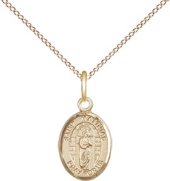 [9331GF/18GF] 14kt Gold Filled Saint Matthias the Apostle Pendant on a 18 inch Gold Filled Light Curb chain