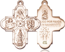 [0043SPKT] 14kt Gold 4-Way Medal