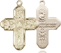 [0044SPKT] 14kt Gold 5-Way Medal