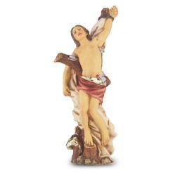 [HI-1735-540] 4" Saint Sebastian Cold Cast Resin Hand Painted Statue  P65