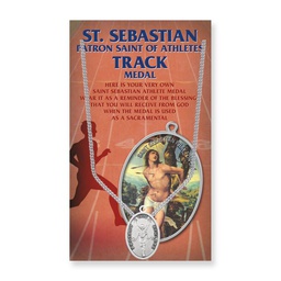 [HI-650-6048] St. Sebastian Track Medal &amp; Card