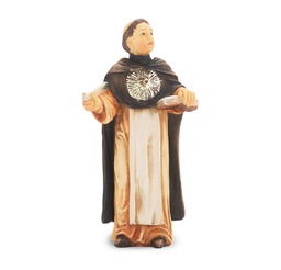 [HI-1735-552] 4" Saint Thomas Aquinas Cold Cast Resin Hand Painted Statue   P65