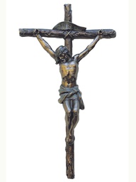 [SR-72690] 16in. Crucifix Lightly Painted Bronze 