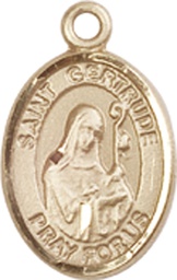 [9219GF] 14kt Gold Filled Saint Gertrude of Nivelles Medal