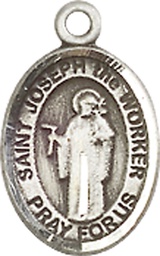 [9220SS] Sterling Silver Saint Joseph the Worker Medal
