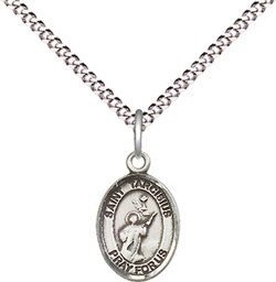 [9261SS/18S] Sterling Silver Saint Tarcisius Pendant on a 18 inch Light Rhodium Light Curb chain